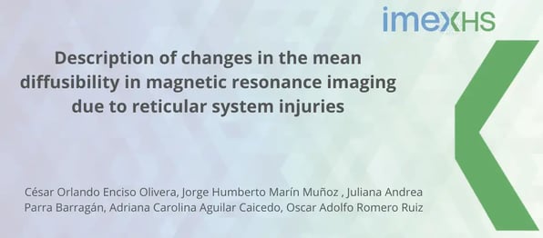 Description of changes in the mean diffusibility in magnetic resonance imaging due to reticular system injuries