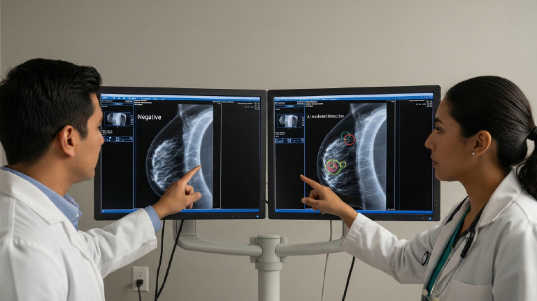 Mamografías con IA identifican cánceres inicialmente negativos